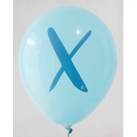 Pastel Blue Crystal Alphabet A-Z Printed Balloons